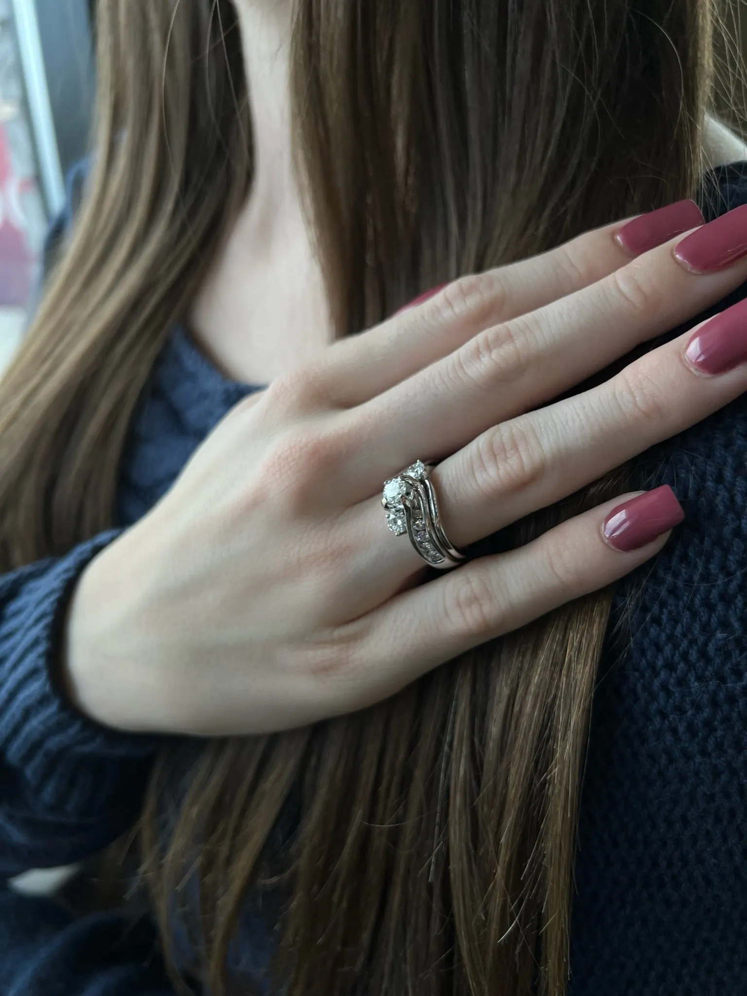 0.50ctw Twist Interlocked Diamond Wedding Set