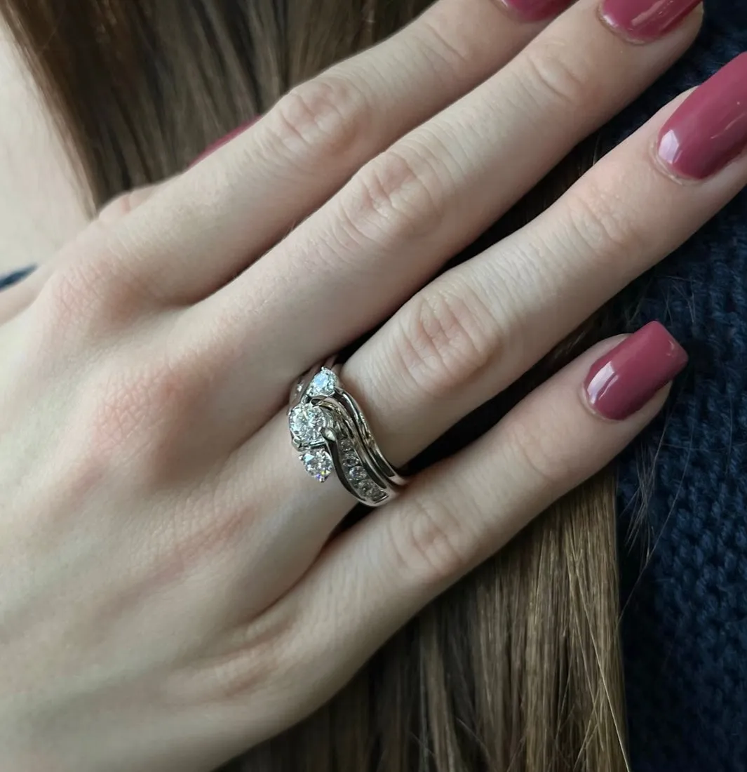 0.50ctw Twist Interlocked Diamond Wedding Set