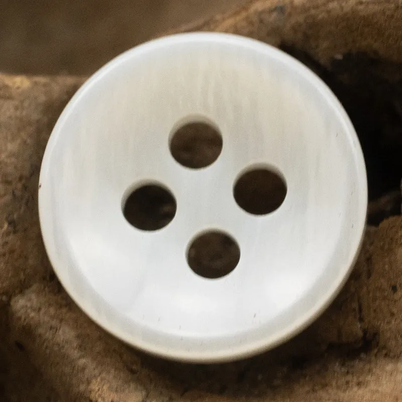 11.5mm Thick White Shell Buttons for Hepburn Elegant Dresses 24 Pack
