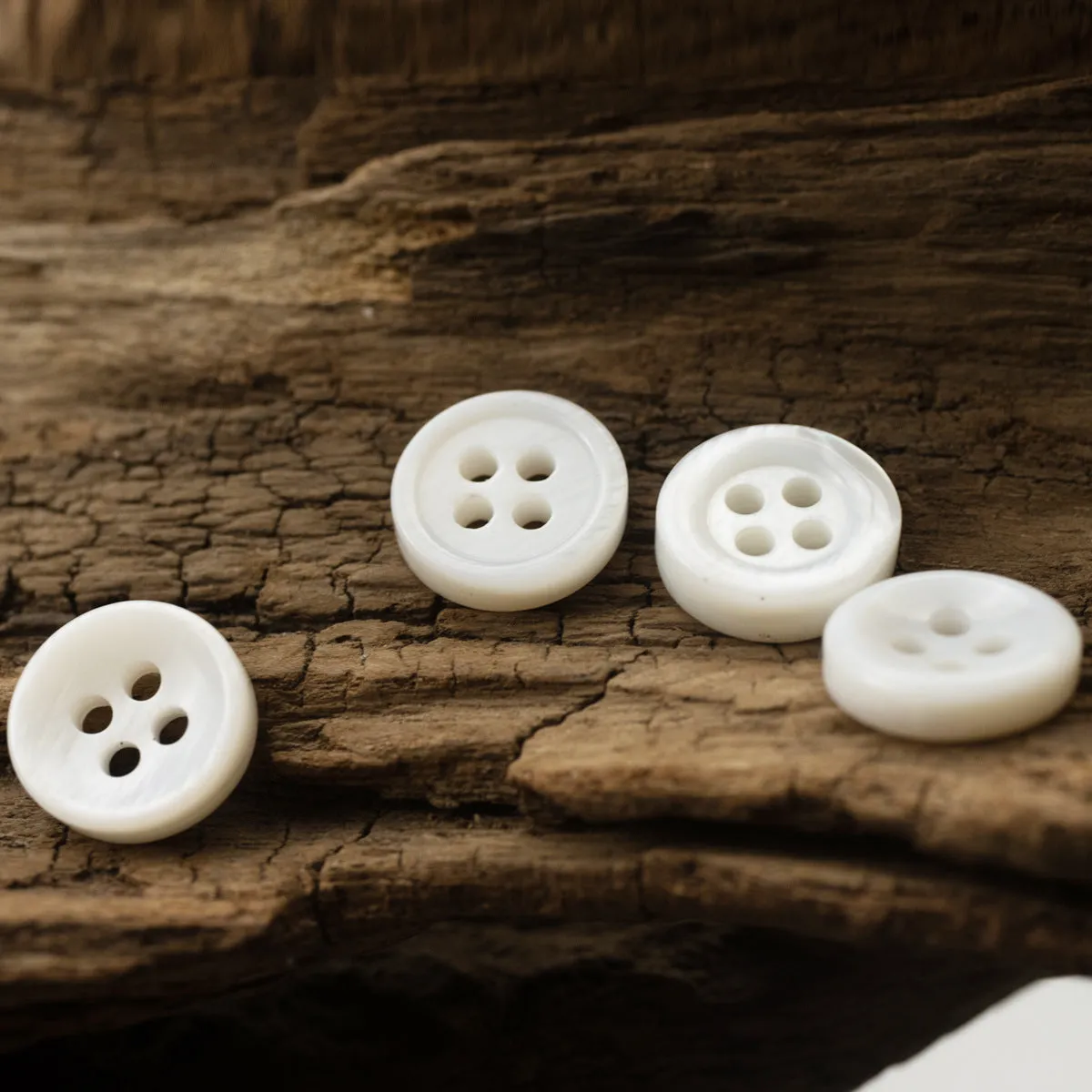 11.5mm Thick White Shell Buttons for Hepburn Elegant Dresses 24 Pack