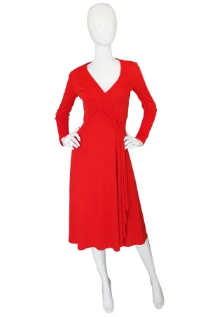 1970s Stephen Burrows Red Jersey Dress