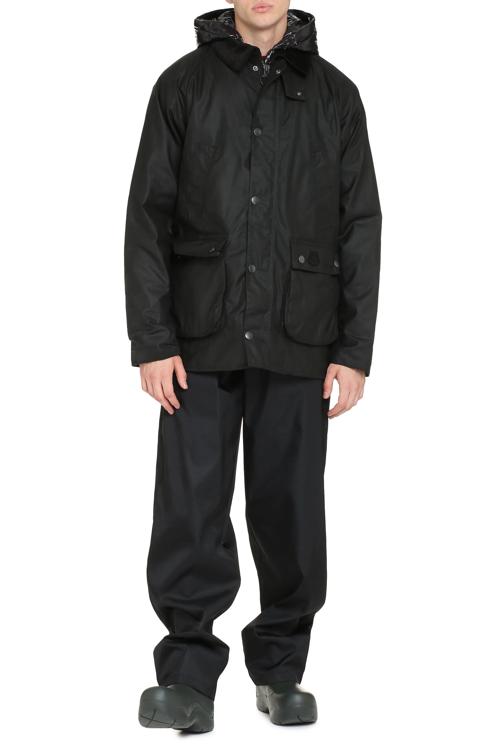 2 Moncler 1952 - Wight hooded short down jacket