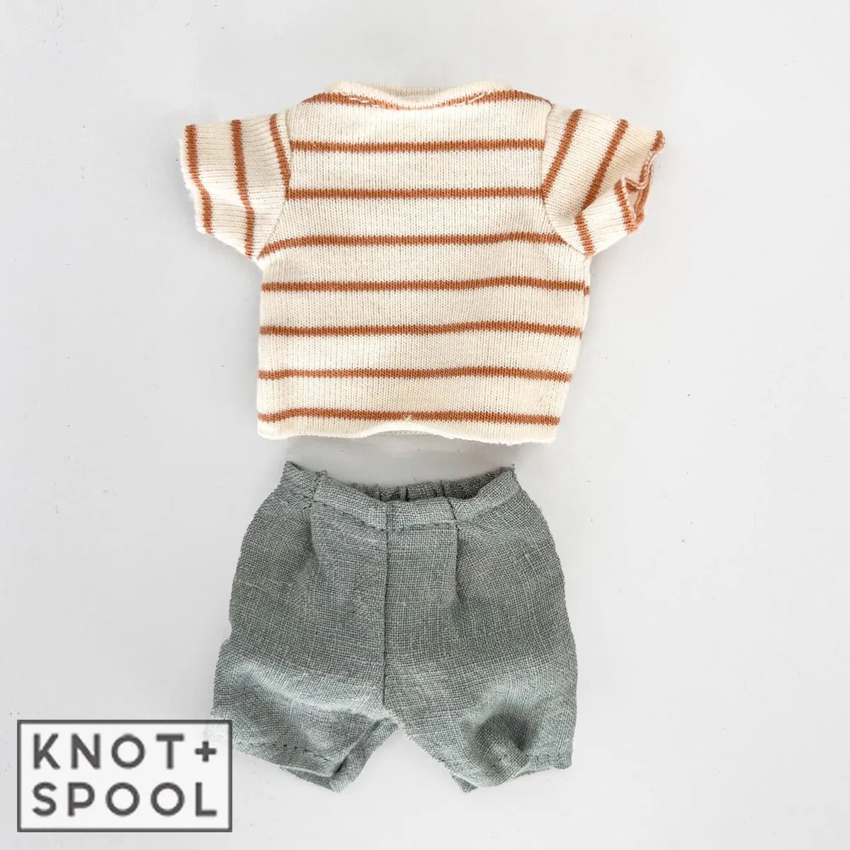 2024 Maileg Bunny Striped Blouse And Shorts | Size 1