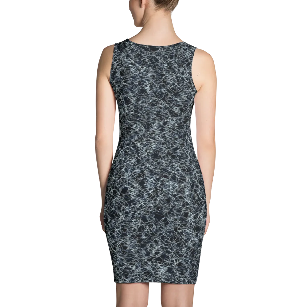 #8e7d1a00 - Ocean Black - ALTINO Fitted Dress - Earth Collection