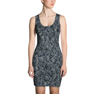 #8e7d1a00 - Ocean Black - ALTINO Fitted Dress - Earth Collection
