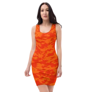 #94ef5490 - ALTINO Fitted Dress - Cherry Orange Collection