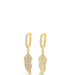 Absolute Floaty Feather Earrings - Gold