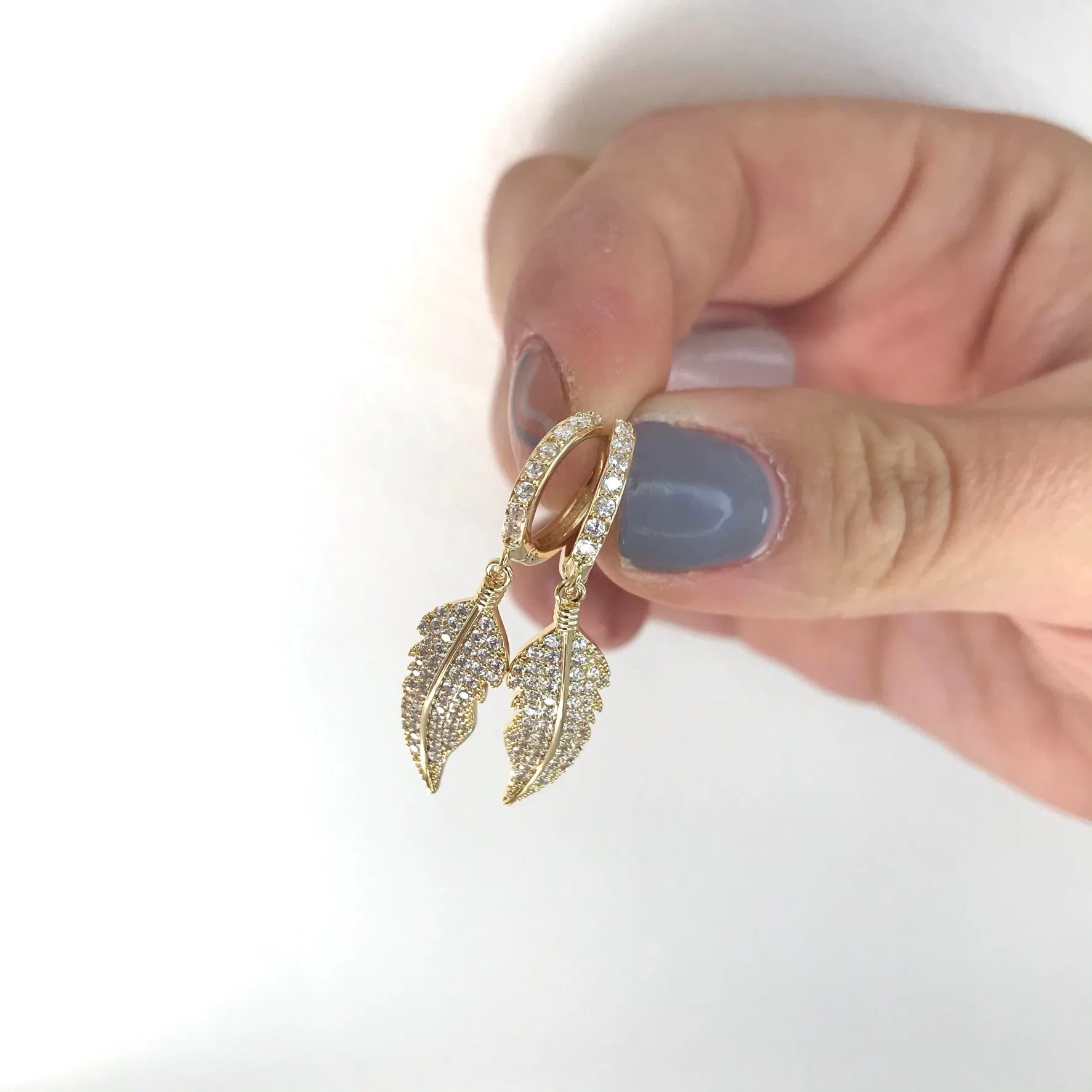 Absolute Floaty Feather Earrings - Gold