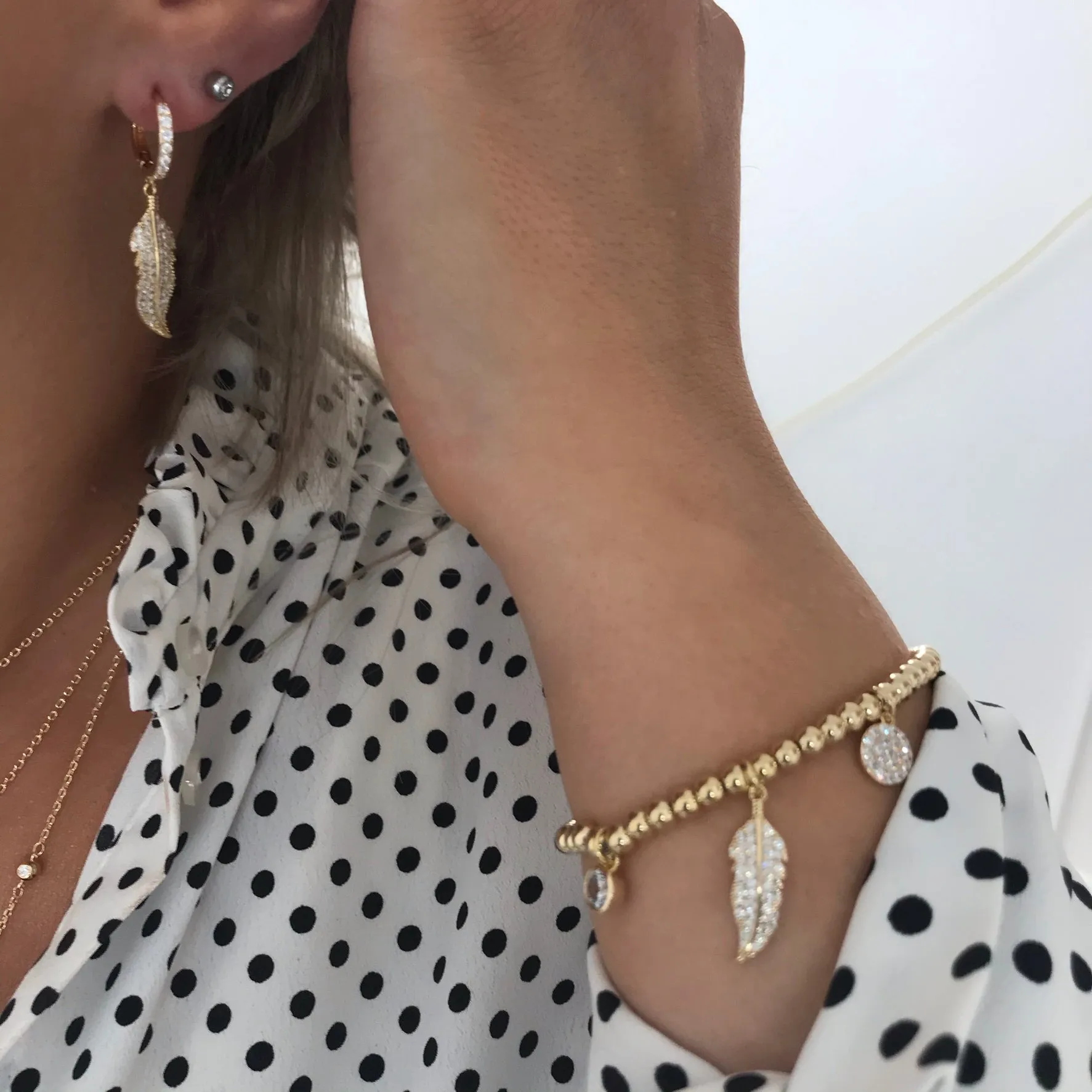 Absolute Floaty Feather Earrings - Gold