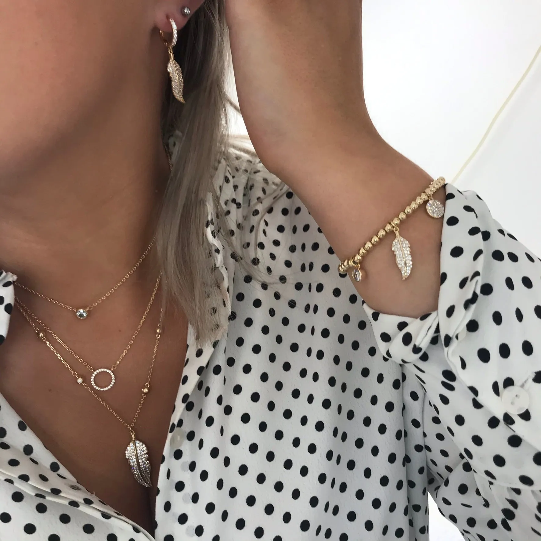 Absolute Floaty Feather Earrings - Gold