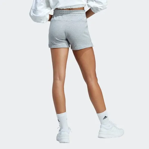 Adidas Womens Linear French Terry Short Medium Grey Heather /White