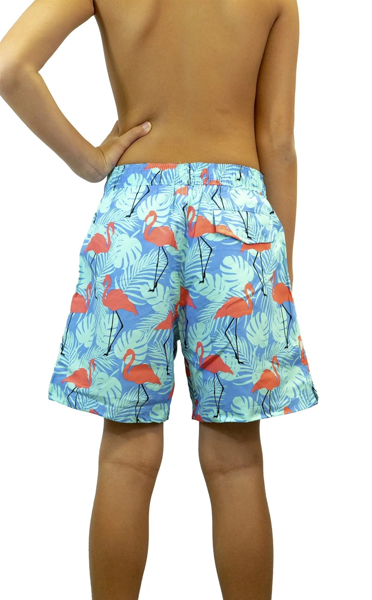 Adoretex Boy's Flamingo Printed Beach Board Shorts (MP018)