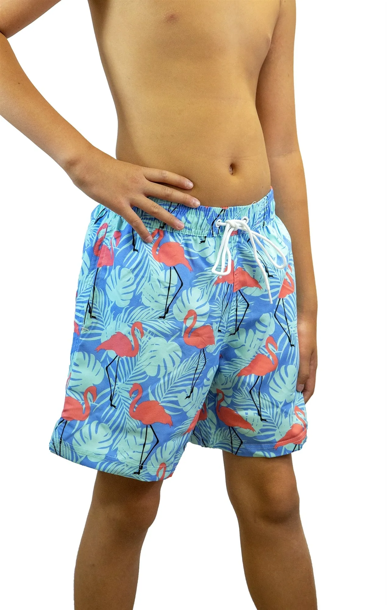 Adoretex Boy's Flamingo Printed Beach Board Shorts (MP018)