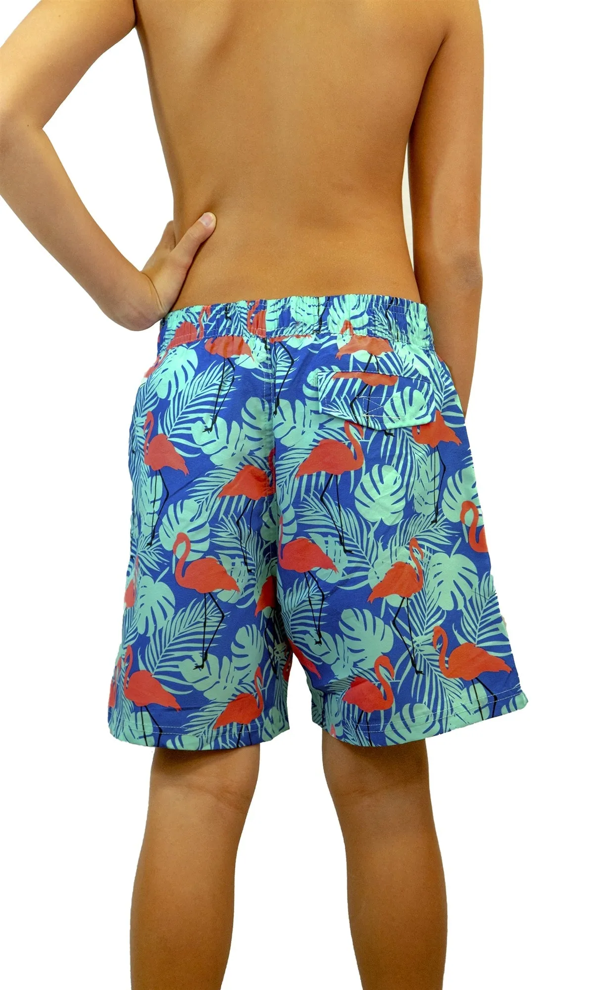 Adoretex Boy's Flamingo Printed Beach Board Shorts (MP018)