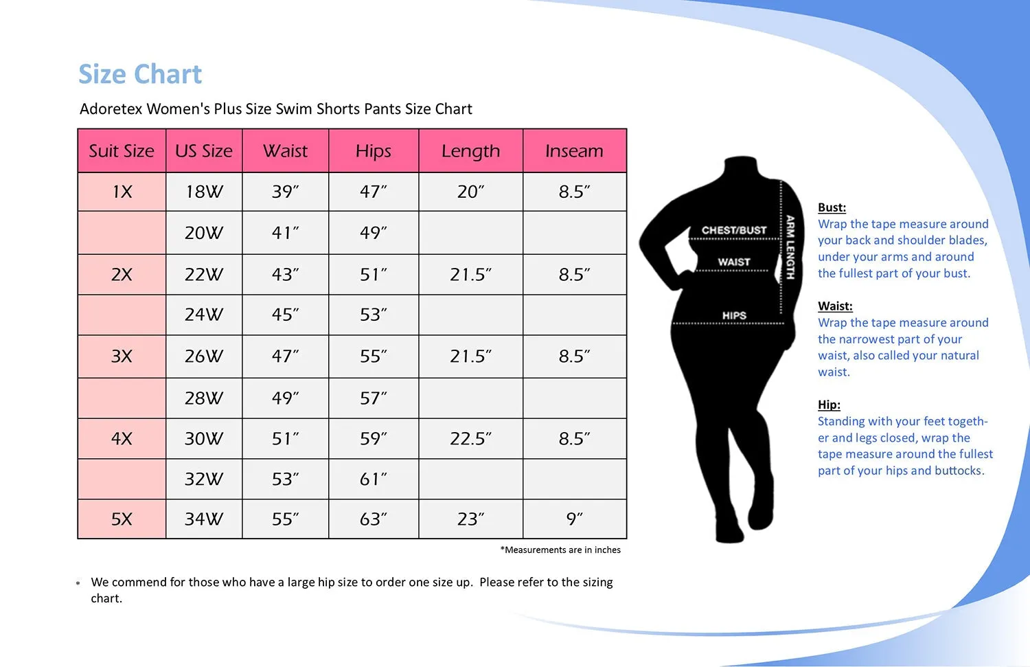Adoretex Women's Plus Size Fern Garden Quick Dry Board and Water Shorts (FBP007P)