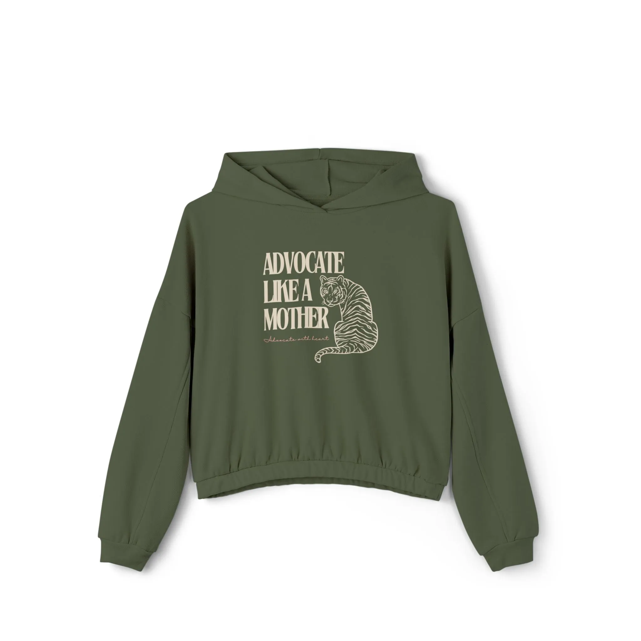 Advocate Like a Mother Tiger Women's Cinched Bottom Hoodie