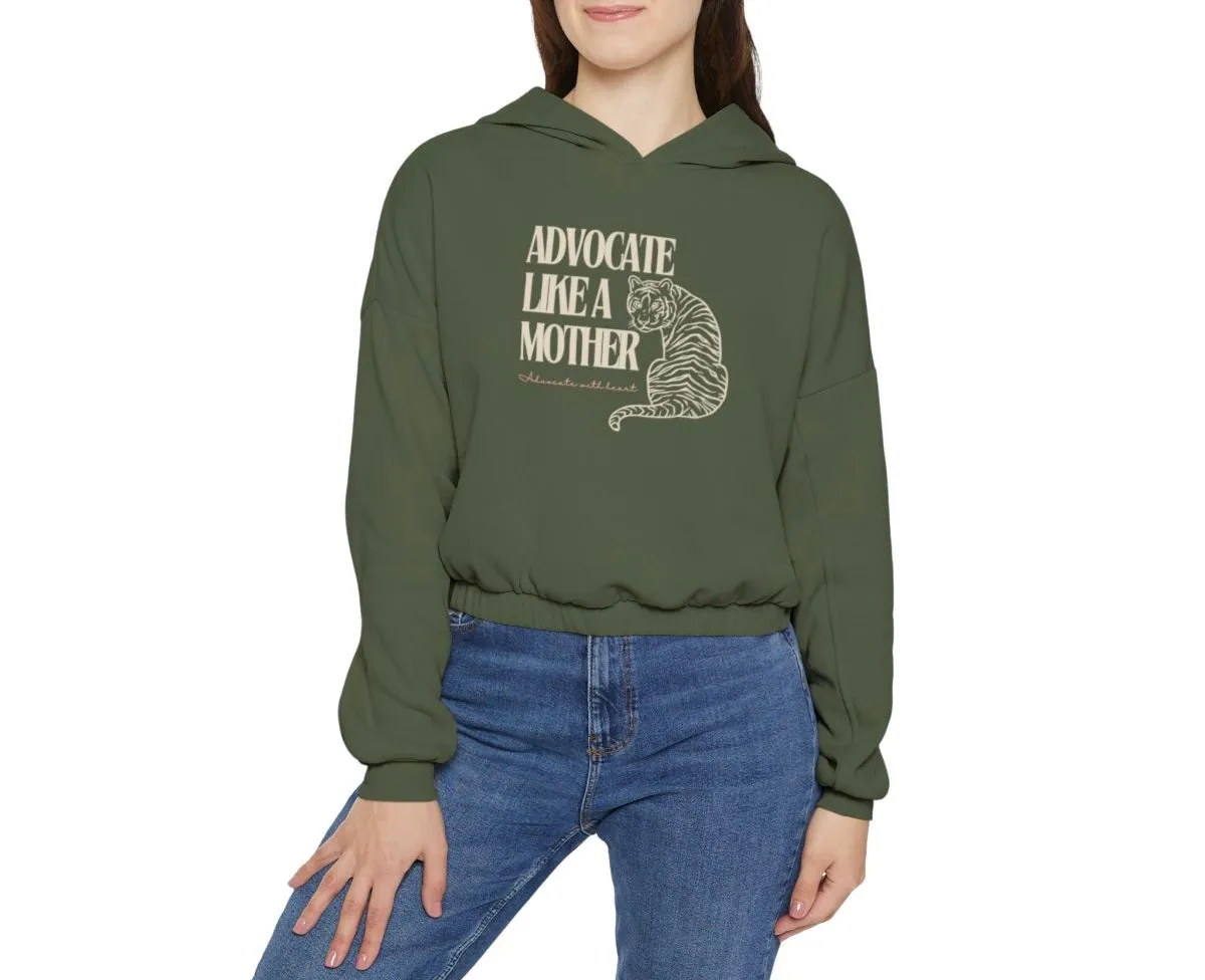 Advocate Like a Mother Tiger Women's Cinched Bottom Hoodie