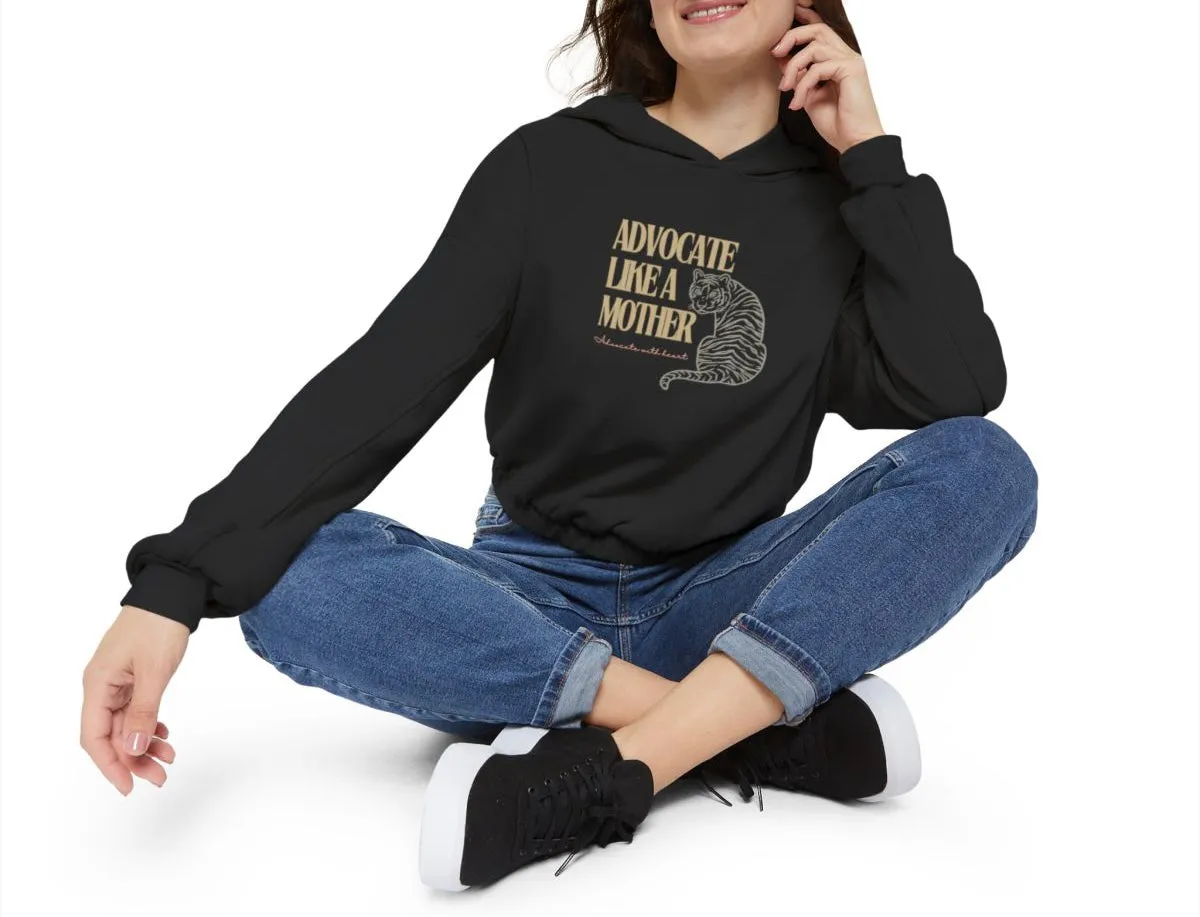 Advocate Like a Mother Tiger Women's Cinched Bottom Hoodie