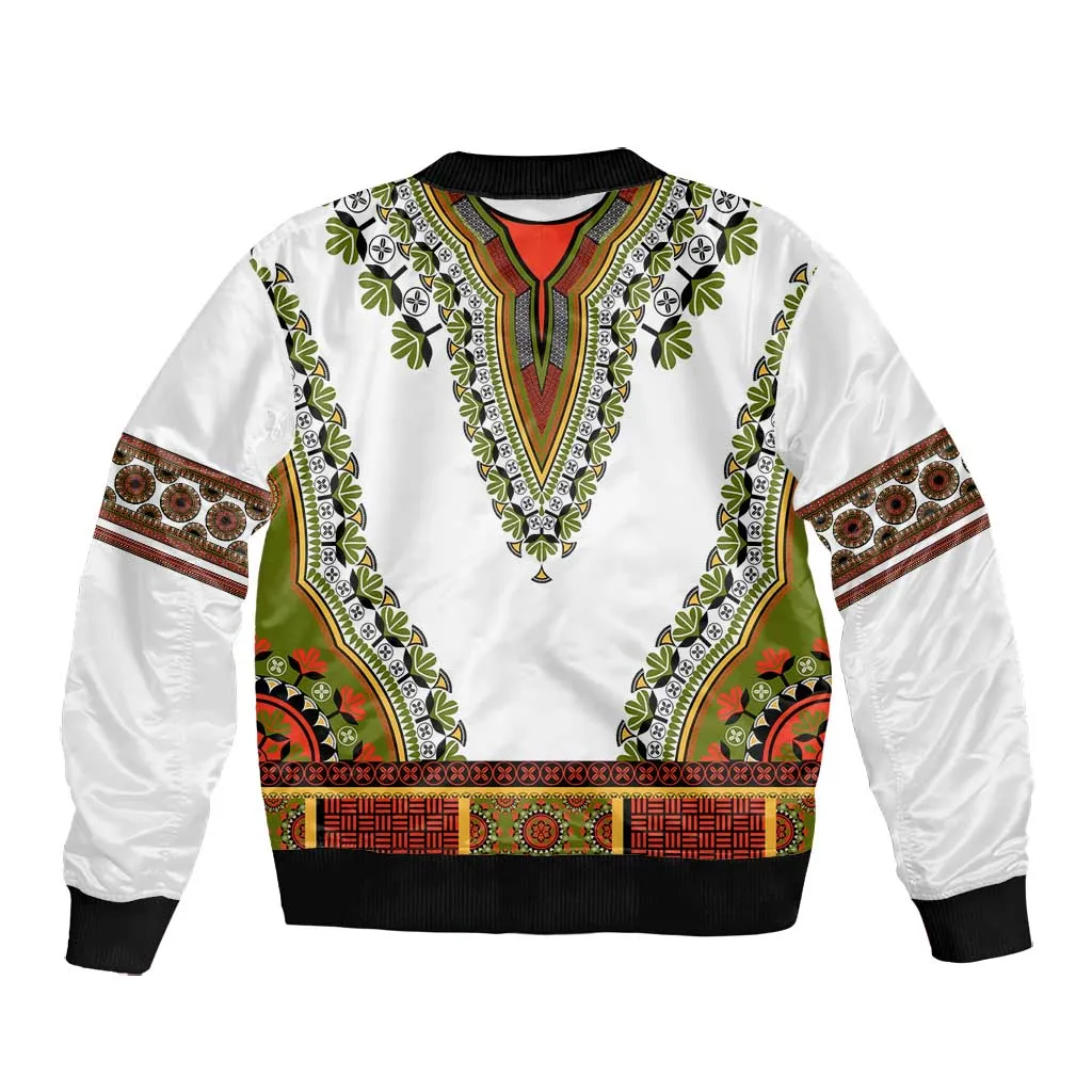 Africa Bomber Jacket African Dashiki Royal Gold Version LT14