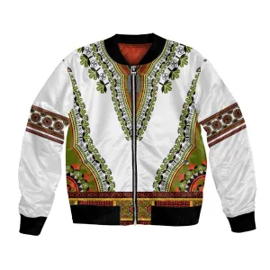 Africa Bomber Jacket African Dashiki Royal Gold Version LT14