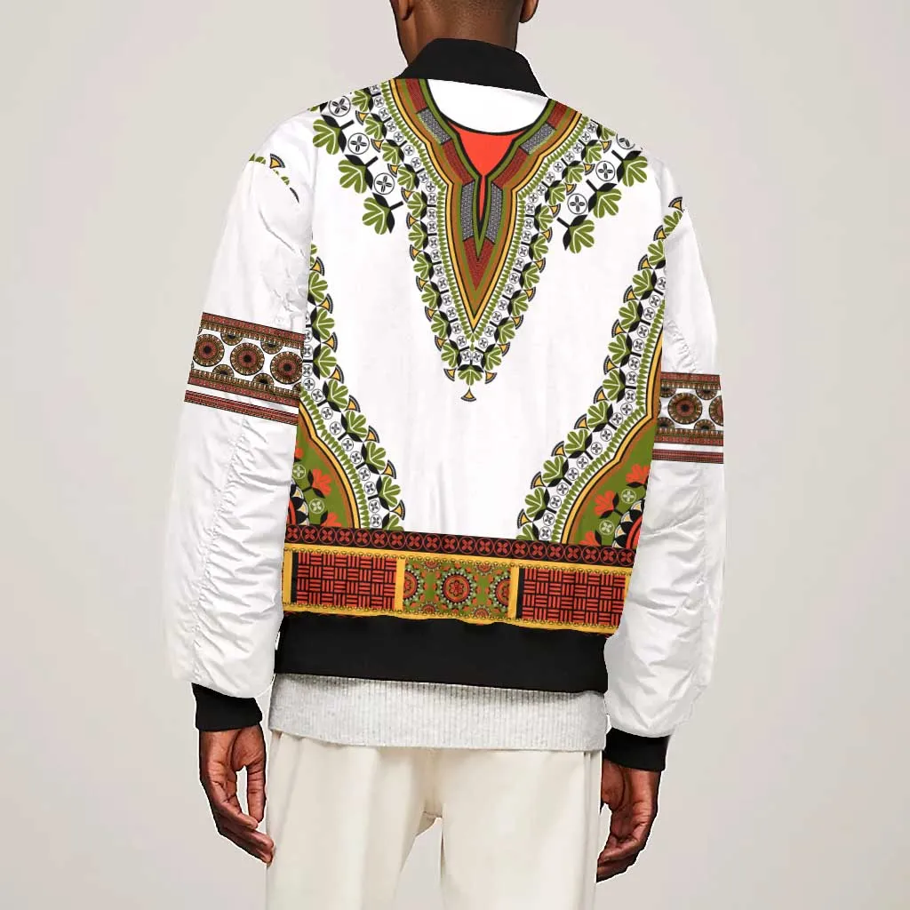 Africa Bomber Jacket African Dashiki Royal Gold Version LT14