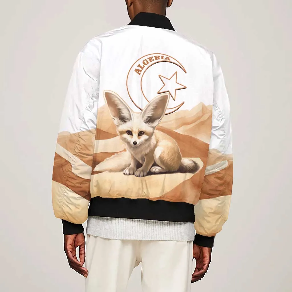 Afro Algeria Fennec Fox Bomber Jacket Algerian Sahara Vulpes zerda LT14