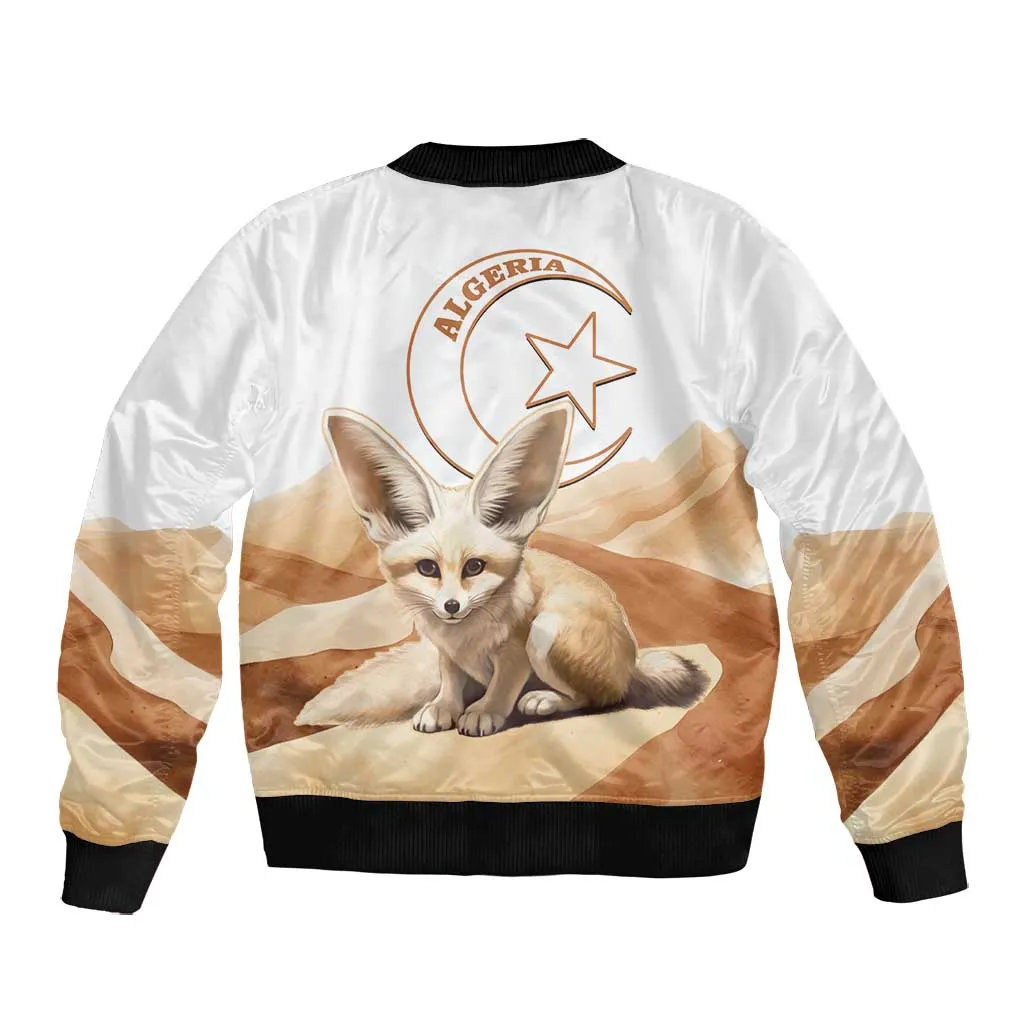 Afro Algeria Fennec Fox Bomber Jacket Algerian Sahara Vulpes zerda LT14