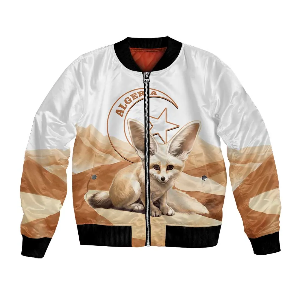 Afro Algeria Fennec Fox Bomber Jacket Algerian Sahara Vulpes zerda LT14