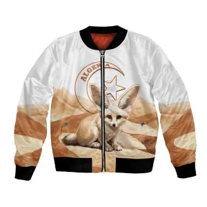 Afro Algeria Fennec Fox Bomber Jacket Algerian Sahara Vulpes zerda LT14