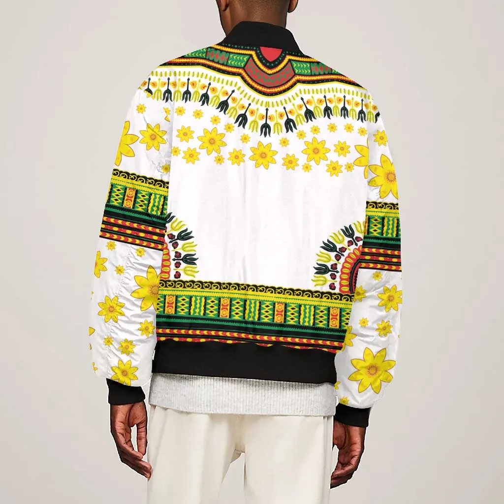 Afro Enkutatash Dashiki and Adey Abeba Bomber Jacket LT9