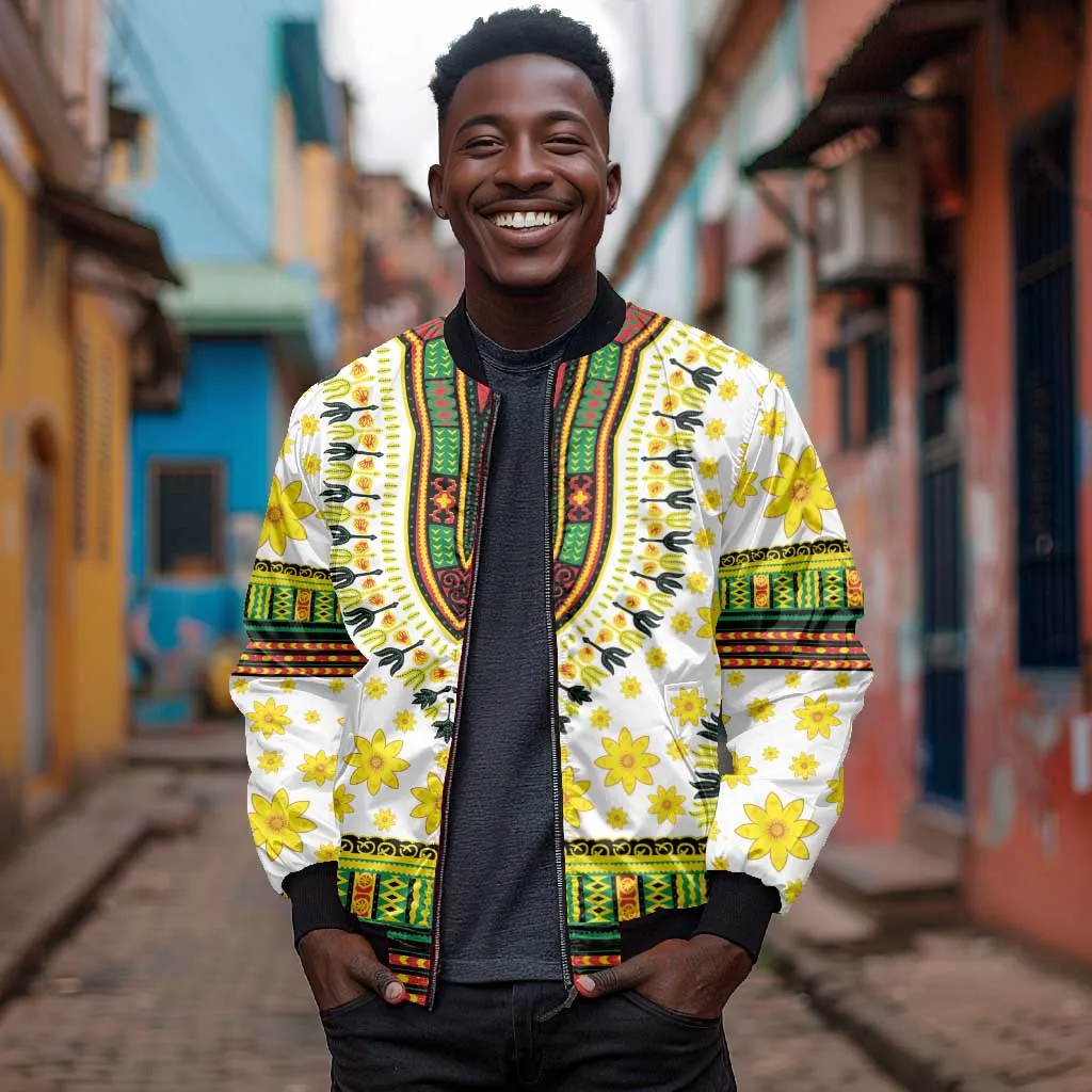 Afro Enkutatash Dashiki and Adey Abeba Bomber Jacket LT9