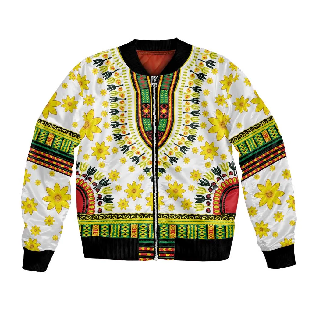 Afro Enkutatash Dashiki and Adey Abeba Bomber Jacket LT9
