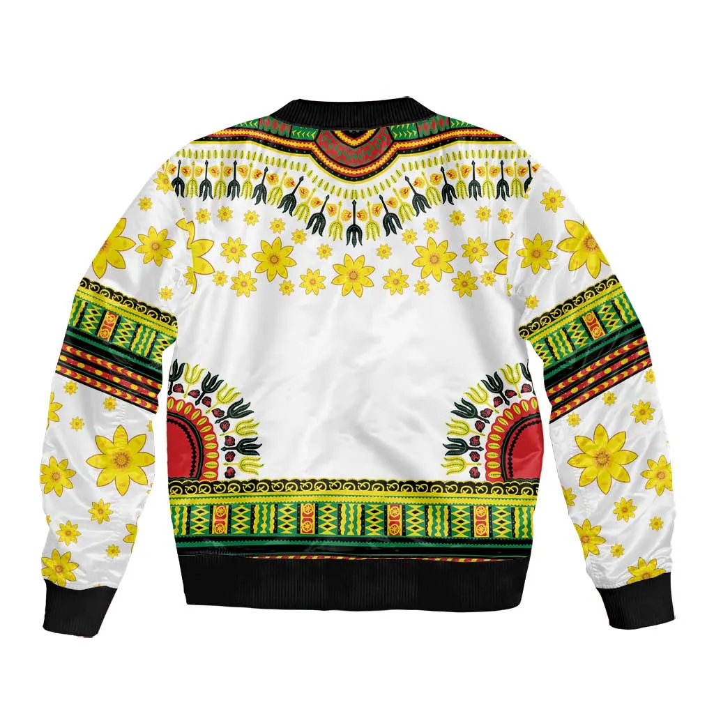 Afro Enkutatash Dashiki and Adey Abeba Bomber Jacket LT9