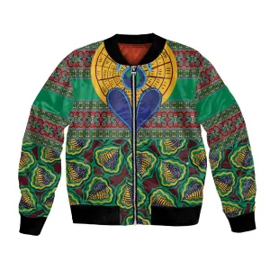 Afro Pattern Traditional Kanga Style Bomber Jacket LT9