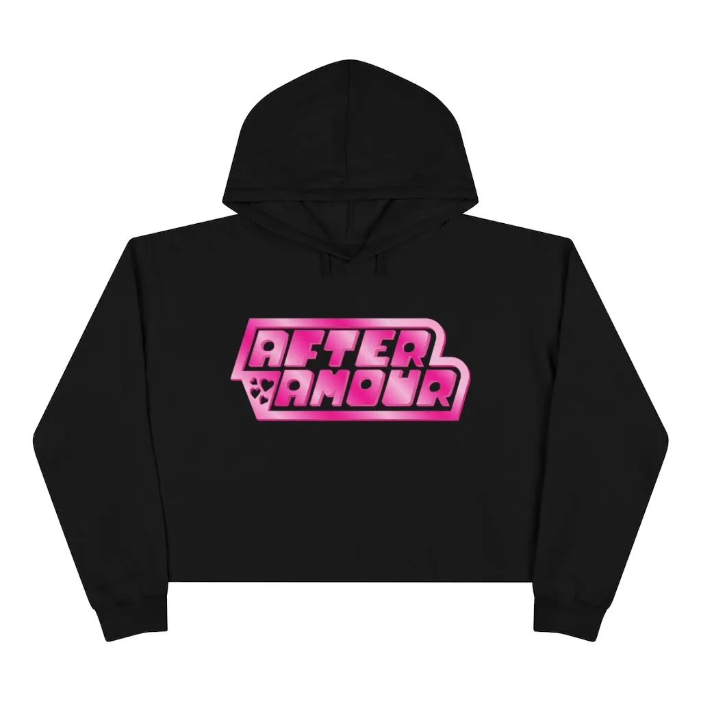 AfterAmour Power Hearts Logo Crop Hoodie