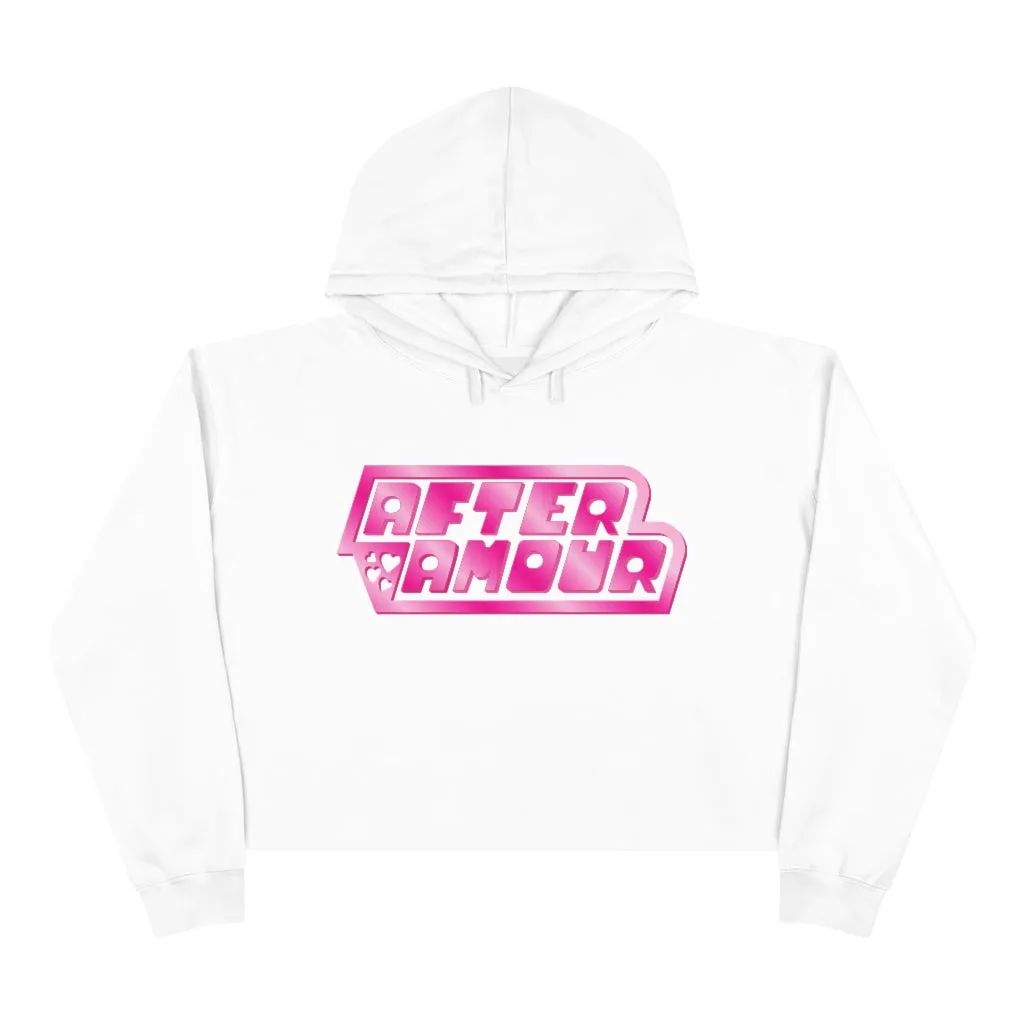 AfterAmour Power Hearts Logo Crop Hoodie