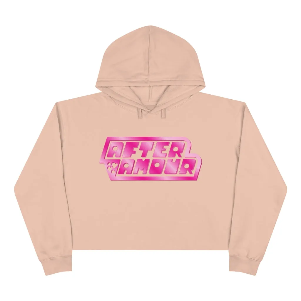 AfterAmour Power Hearts Logo Crop Hoodie