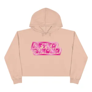 AfterAmour Power Hearts Logo Crop Hoodie