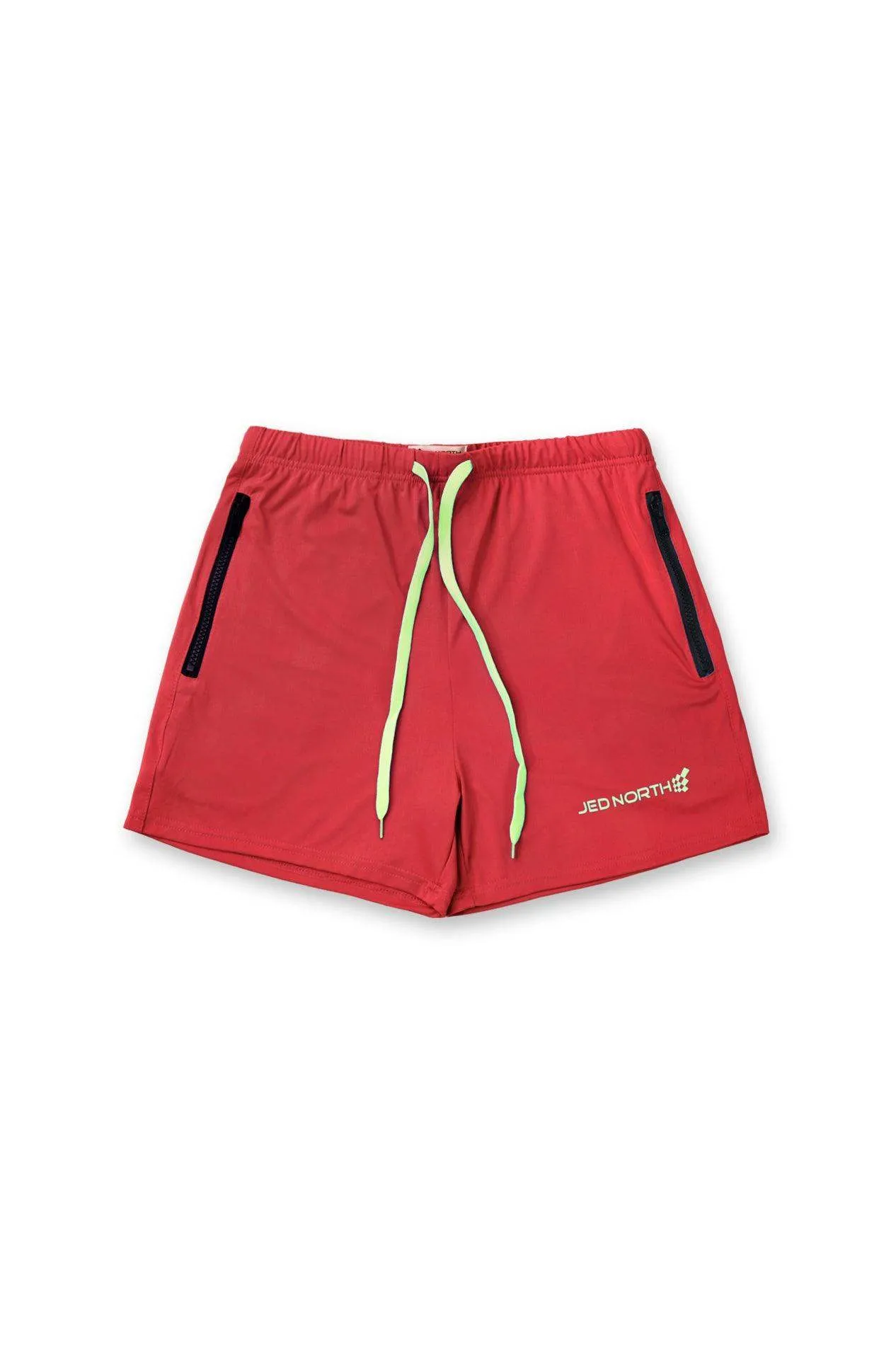 Agile Bodybuilding 4'' Shorts w Zipper Pockets - Crimson Red