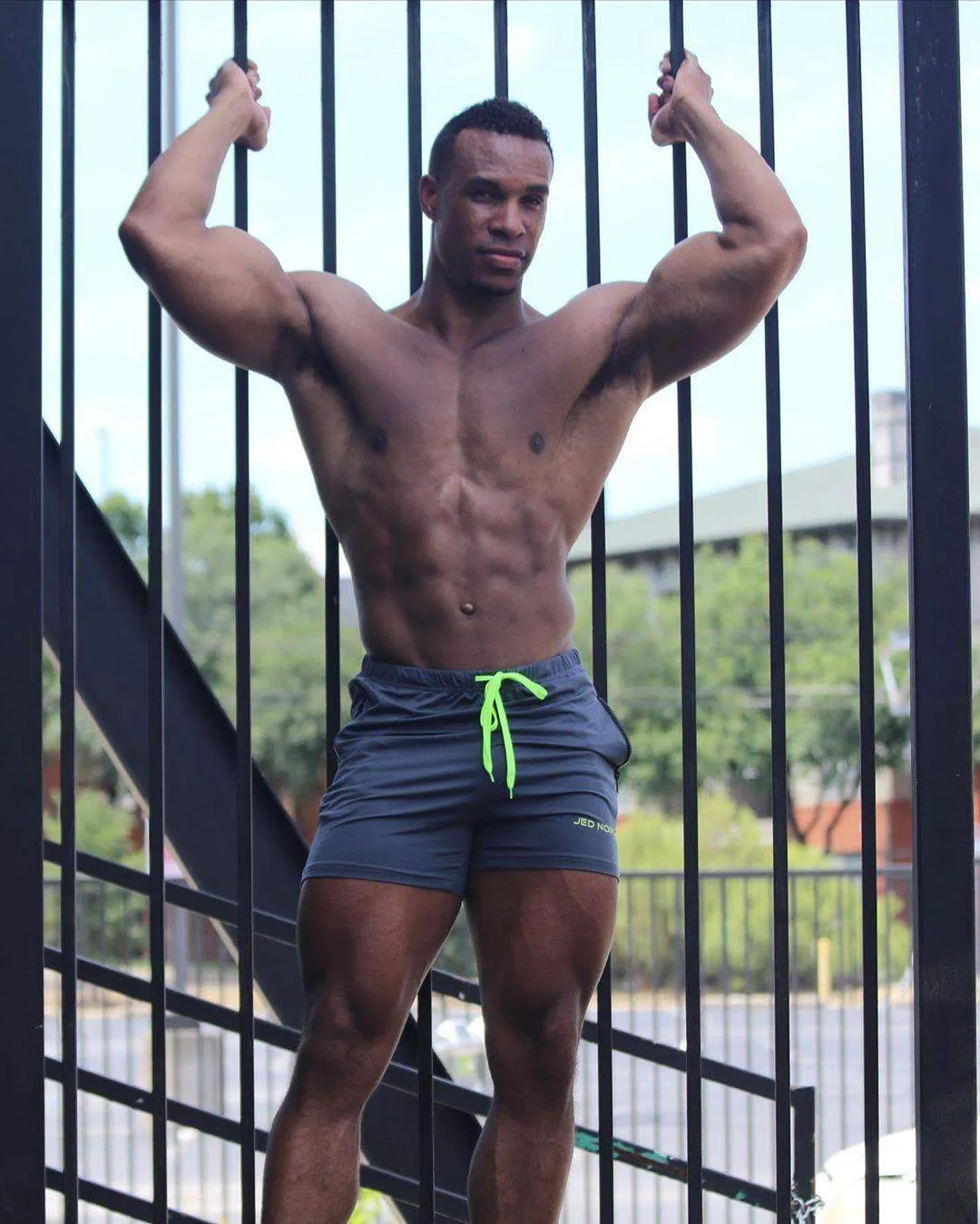 Agile Bodybuilding 4'' Shorts w Zipper Pockets - Gray