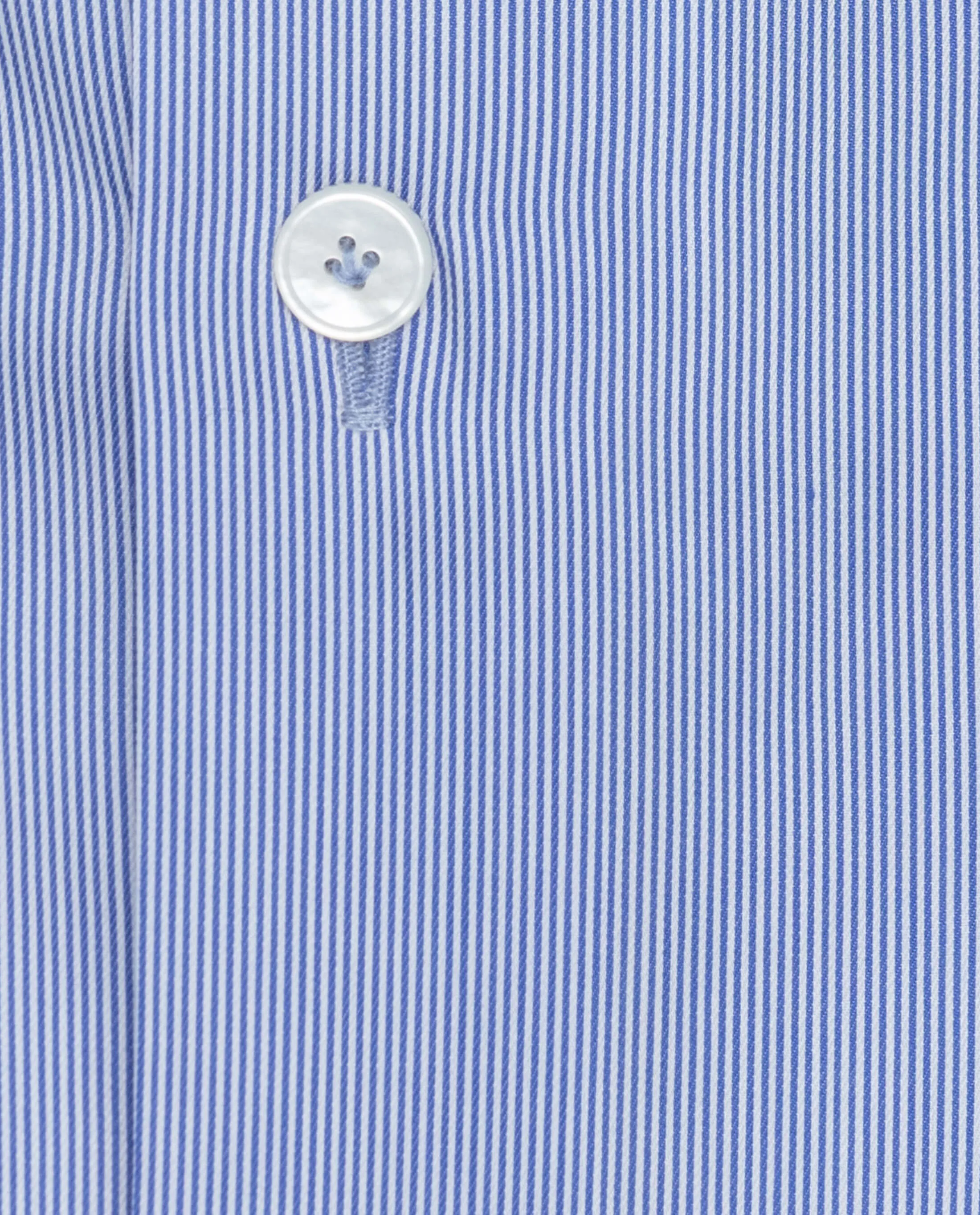 Albini Blue Hairline Twill 365 Easy Care Fine Cotton