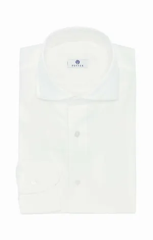 Albini White Twill 365 Easy Care Fine Cotton