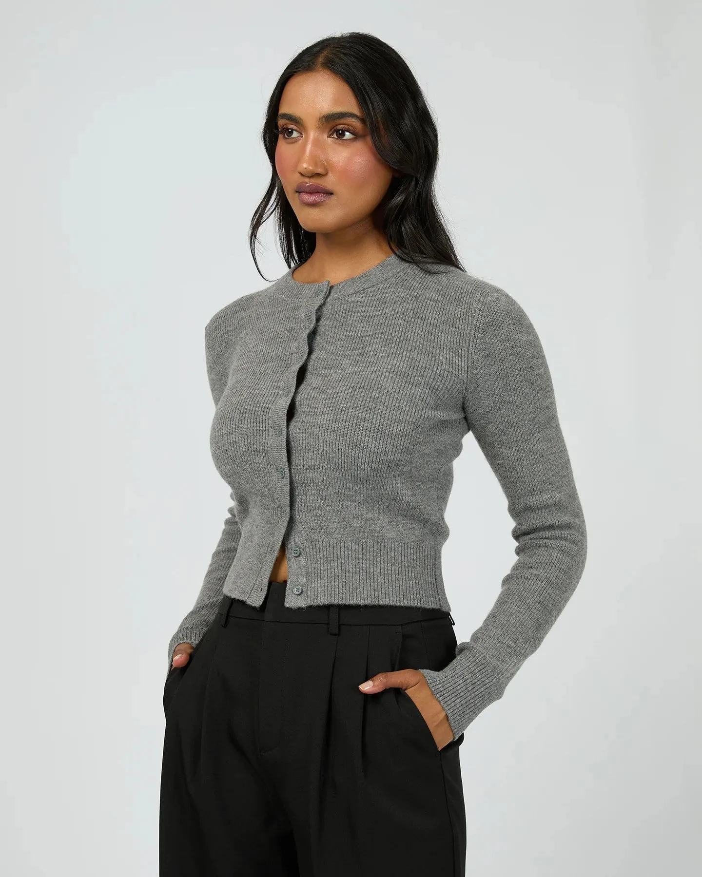 All About Eve Waldorf Cardigan - Grey