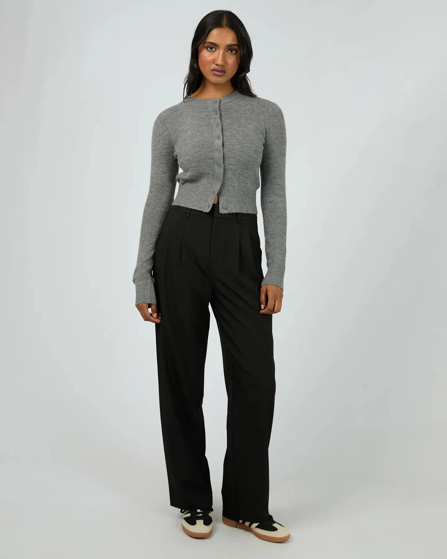 All About Eve Waldorf Cardigan - Grey