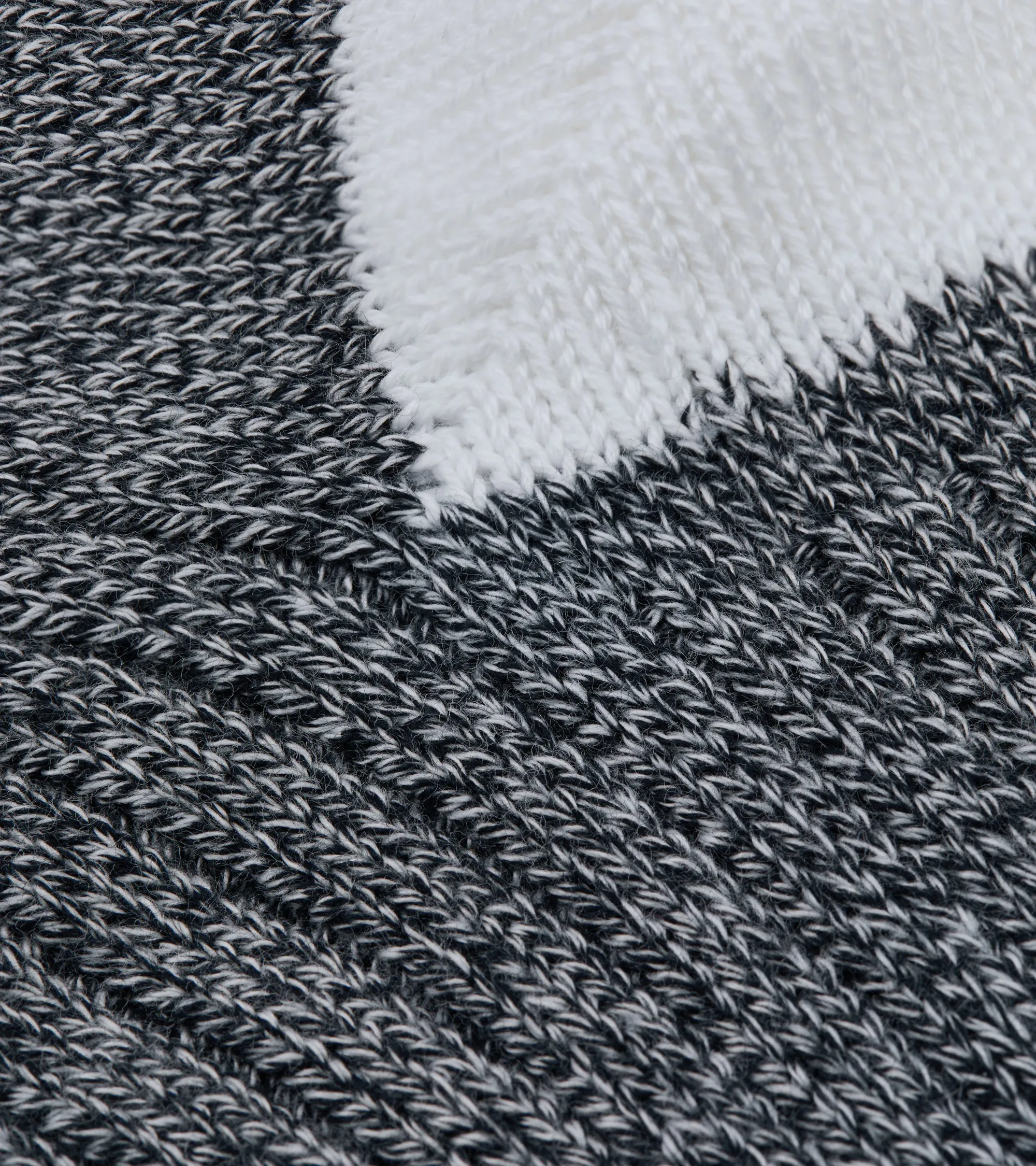Anonymous Ism Tuck Cuff Striped Q Socks: Black Melange