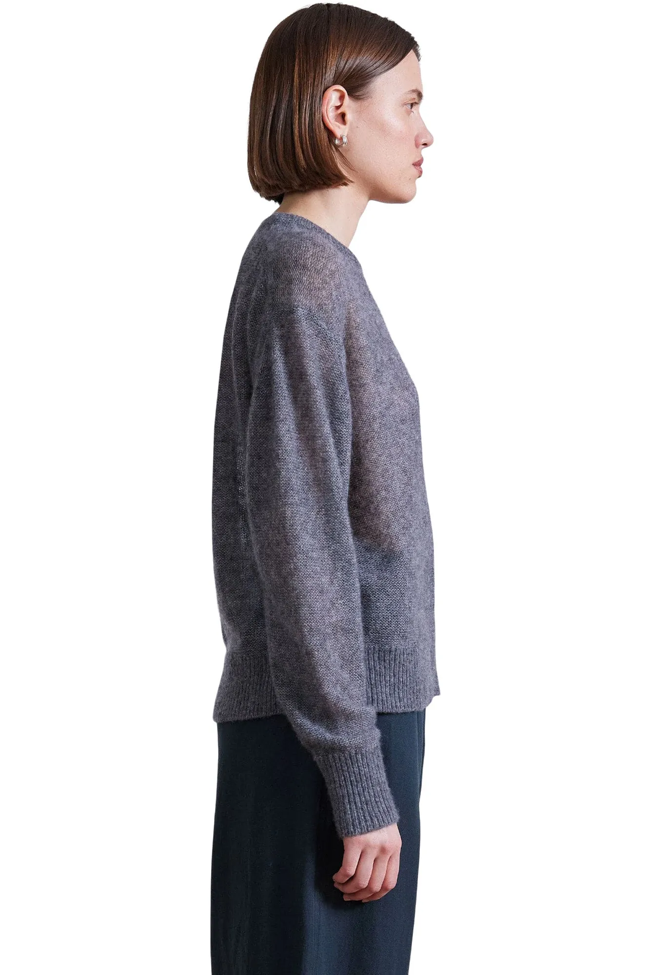 Apiece Apart Softest Tissue Weight Sweater in Charcoal