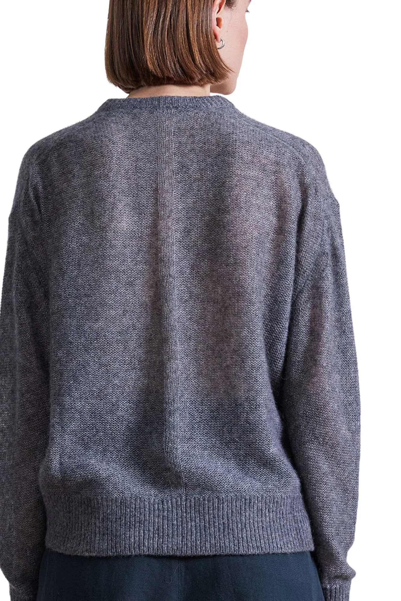 Apiece Apart Softest Tissue Weight Sweater in Charcoal