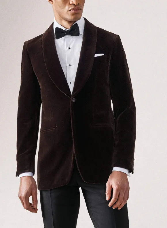 Ariston di Napoli Dark Brown Velvet Soft Solid Cotton