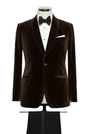 Ariston di Napoli Dark Brown Velvet Soft Solid Cotton