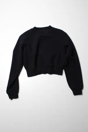 Aritzia TNA black cropped COZY AF sweater, size xxs (loose fit)  *new without tags